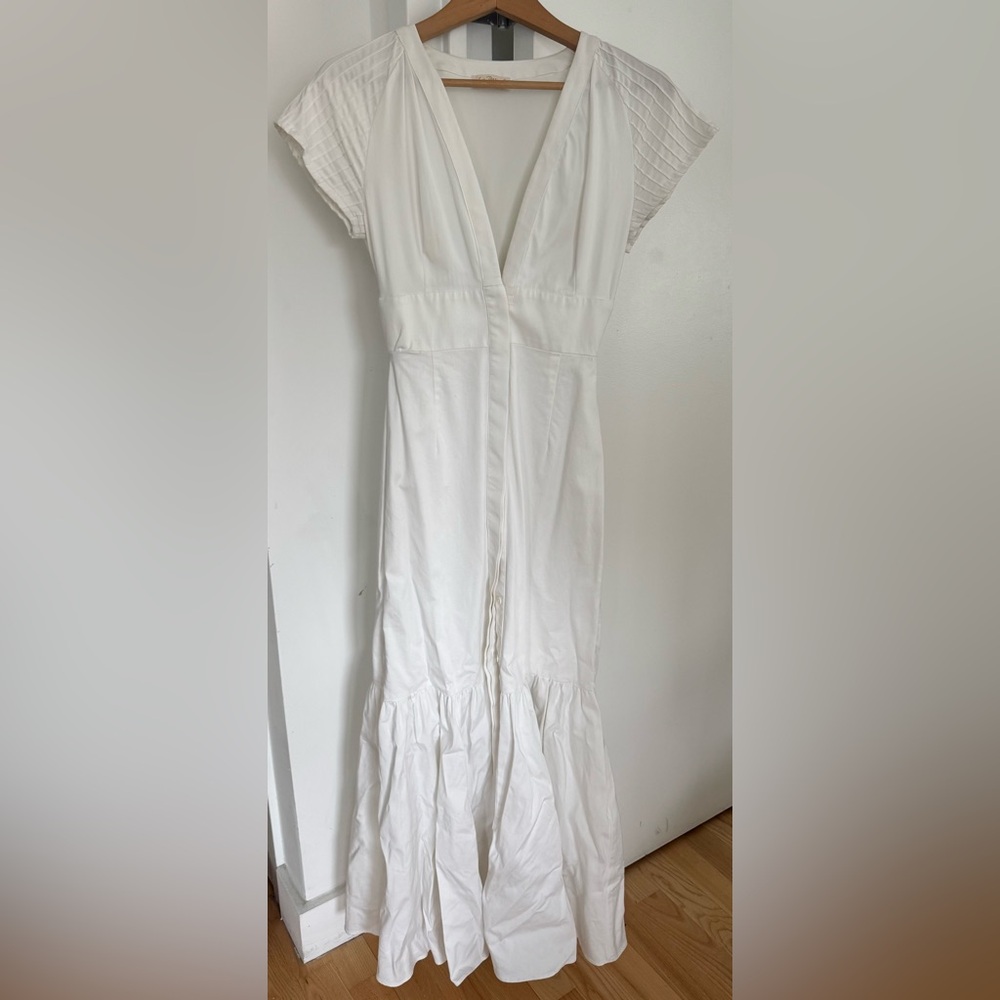 Elegant White Sleeveless Rivera summer dress xs 36